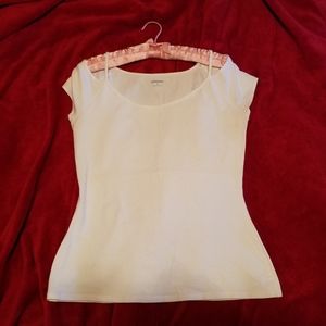 Soft cap sleeve off-white 5% spandex top
